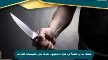 مقتل شاب طعناً في قرية بأطفيح.. تعرف على ملابسات الحادث